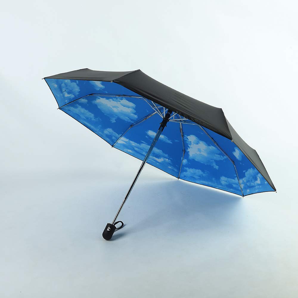 kabinga Umbrella 05 Automatic Umbrella, Prevents Lightning Ultraviolet Umbrella Sunproof, Ice Blue, Unisex-Adult, Ice Blue, L