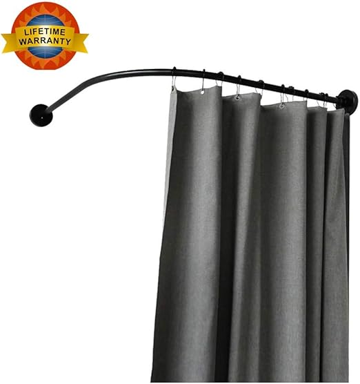 Rods Myn Shower Curtain Rod L Shaped Curved Metal Shower Rail For
