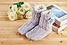 LA PLAGE Women's Tall Plush Winter Warm Indoor Boot Slippers