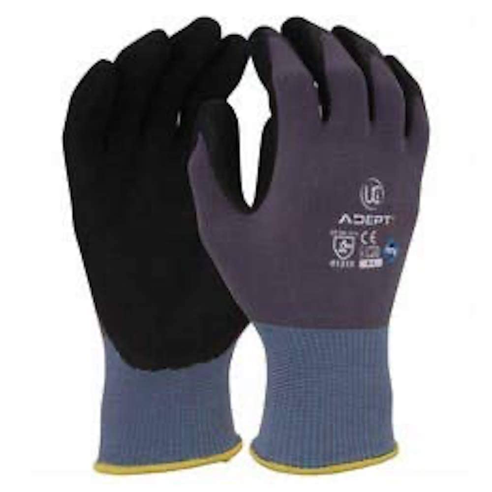 UCI Adept NFT® Nitrile Palm Coated Gloves - Grey - X-Large 10 - 1 Pair