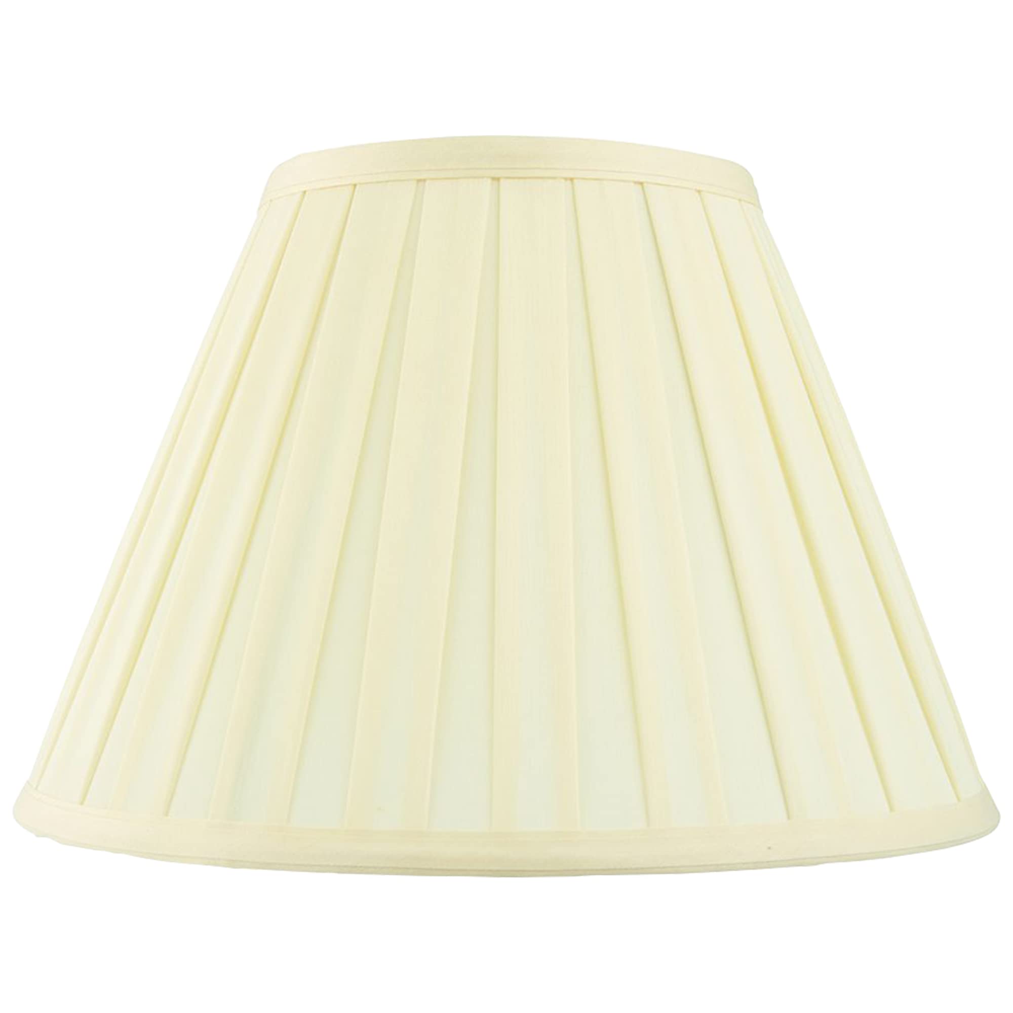 National Lighting Decorative Tapered Table/Floor Lampshade - 6-Inch Empire Drum Lamp Light Shade in Cream Fabric - 40W E14/B22 Candle Incandescent or LED (Not Included)