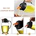 GMISUN Olive Oil Dispenser Bottle, Leakproof Oil Dispenser Bottle For Kitchen, Glass Oil Bottles for Kitchen with Auto Flip Cap, Cooking Oil Dispenser with Non-Slip Handle, Cute Penguin Design, Black