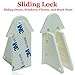 Sliding Door Lock Keyless for Child/Baby Safety Proofing Windows, Closets, Showers, Pools, Patios, and Sliding Doors - Childproof Safety Locks by All4Baby plus BONUS Sliding Door