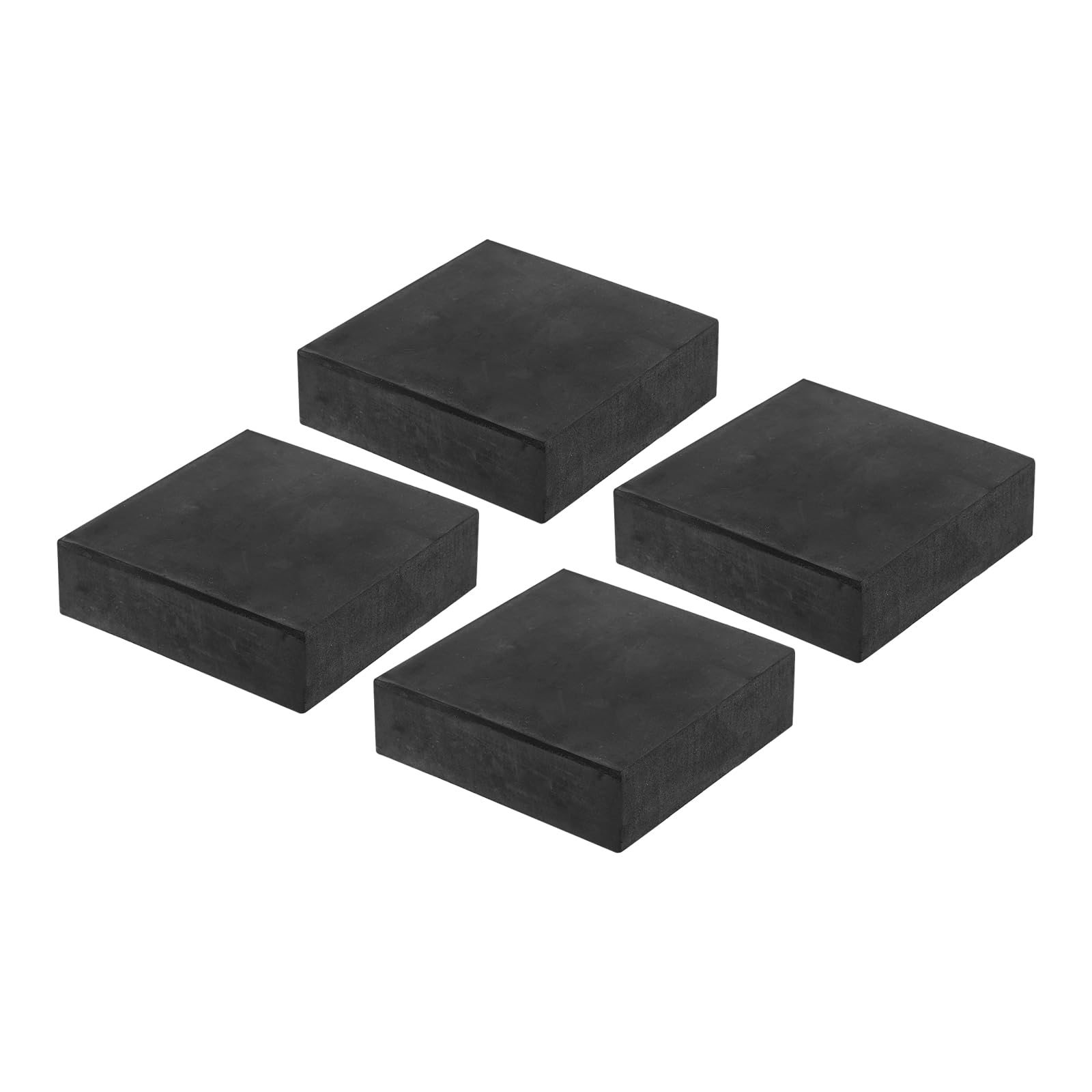 PATIKIL Rubber Anti-Vibration Pads, 4 Pcs Square Vibration Isolation Mats 4" x 4" x 1.2" for HVAC Air Conditioner Air Compressor Washer Dryer, Black