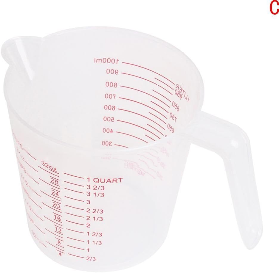 CHIC*MALL Clear Kitchen Liquid Scale Measuring Cup Plastic Scale Cup