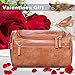 VASKER Travel Toiletry Bag Leather Dopp Kit Hanging Toiletry Organizer Makeup Bag Waterproof Portable Bathroom Cosmetic Bag Business Gift for Men