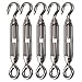 DN M4 Stainless Steel 304 Hook & Eye Turnbuckle Wire Rope Tension Pack of 5