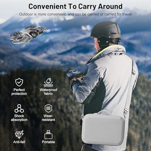 Puasok Case for DJI Neo 2 Bag, Carrying Case Bag for DJI Neo 2 Fly More Combo Accessories, for RC-N3 Controller/Neo2 Battery, for Drone Storage