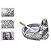 BIGOTTERS Mermaid Ashtray Vintage Cigar Ash Tray Home Decor Bar Smokers(Silver)