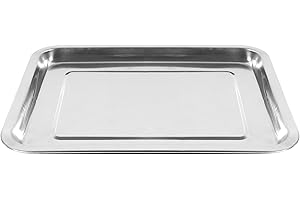 P POLERDEN Stainless Steel Cuisinart Toaster Oven Tray Replacement, Dishwasher Safe Cuisinart Air Fryer Toaster Oven Replacement Tray, Fit for Cuisinart Air Fryer Toaster Oven TOA-060 & TOA-065