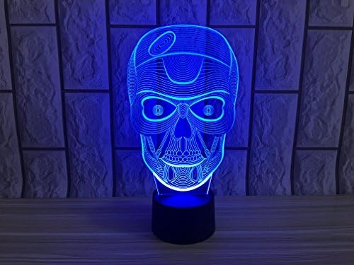 3D Illusion Skull LED Night Light Children Bedroom USB powered 7 Colors Colorful For Awesome Christmas Gift