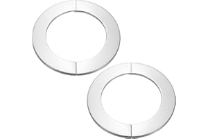 PATIKIL Wall Split Flange 4" (103mm),2 Pcs Stainless Steel Round Self-Adhesive Escutcheon Plate Plumbing Wall Cover for Kitchen Bathroom Arm Pipe Faucet Decoration, Silver
