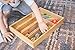 BAMBUROBA Bamboo Kitchen Drawer Organizer,Expandable Silverware Organizer,Utensil Holder and Cutlery Tray with 7 Slots,Gadgets Storage Divider (Natural, 10.24