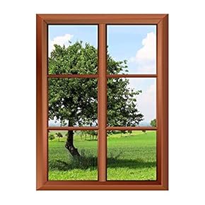 Wall26 Removable Wall Sticker/Wall Mural - Spring on The Plains - Creative Window View Vinyl Sticker - 24"x32"