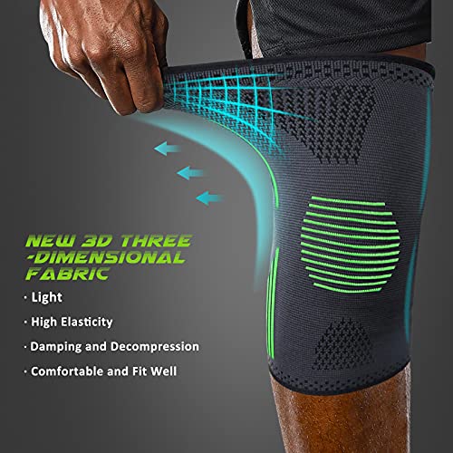 Ginocchiera Sportiva Compressione Ginocchio -Ginocchiera Ortopedica Rotulea Tutore Ginocchio Legamenti Elastica Design Antiscivolo, per Corsa, Sport, Allevia Gli Infortuni Sportivi e l\'Artrite -M