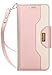 ProCase Galaxy S9 Plus Wallet Case, Flip Kickstand Case with Card Holders Mirror Wristlet, Folding Stand Protective Book Case Cover for 6.2 Inch Galaxy S9+ (2018 Release) - Pink
