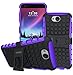 LG X Power 2 Case, LG Fiesta LTE Case, OEAGO [Shockproof] [Impact Protection] Tough Rugged Dual Layer Protective Case with Kickstand for LG X Power 2 (2017) / LG Fiesta LTE - Purple