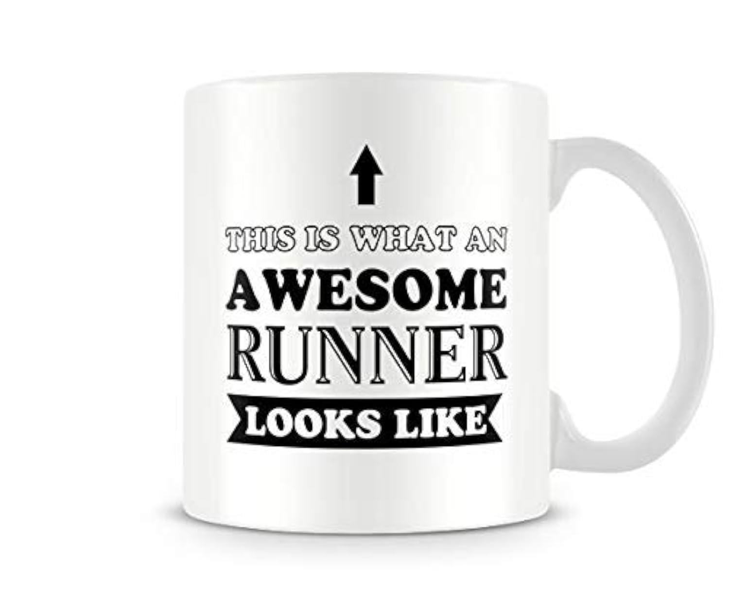 Behind the Glass - Awesome Runner - Printed Sport Mug - Great Gift/Present Idea, Ceramic, 11fl.oz.