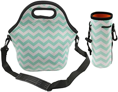 APAO Waterproof Outdoor Travel Picnic Lunch Box Bag Tote with Water Bottle Tote for Men Women Students Kids