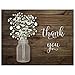 50 Baby Breath in Mason Jar Wedding Thank You Cards + Envelopes