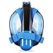 Octobermoon Original Second Gerneration 180°Full view Panoramic full face Snorkel Mask.with anti-fog anti-leak snorkeling Design,See More water world Larger Viewing Area (Black II, Large/Extra Large)