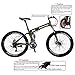 Kingttu KTG6 Mountain Bike 21 Speed 26 Inches Dual Suspension Folding Mountain Bike Army Greenthumb 3