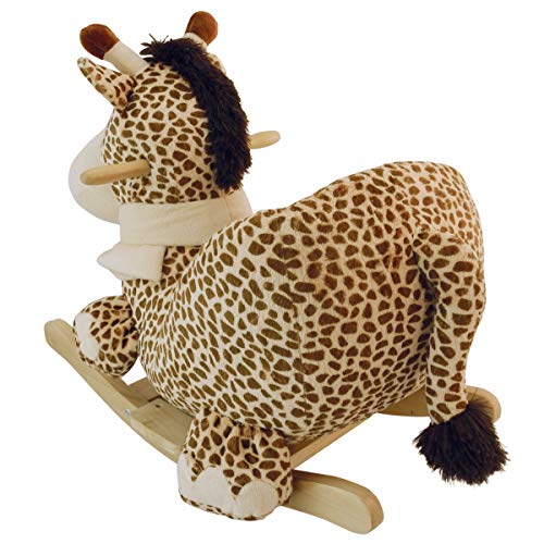 Bieco Plüsch Schaukeltier Giraffe | Schaukelpferd Baby | Schaukeltier Baby | Kinderschaukel Indoor | Baby Wippe | Baby… – Bild 5
