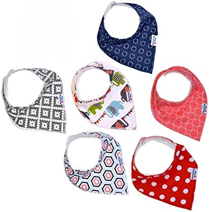 Baby Bandana Drool bibs for newborn Boys &amp; Girls | 100% Organic Cotton |Waterproof fleece protection |Unisex multi pack Gift Set | Hypoallergenic Absorbent Teething bibs | FREE Pacifiers Clips
