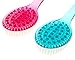 Bath Blossom Brush Back Scrubber (2 Pack) - Shower Plastic Bath Brush Double Sided - Massage Cellulite Brush - Suitable for Men and Women