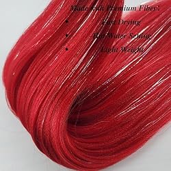 Tinsel Braiding Hair Pre stretched Red Braiding