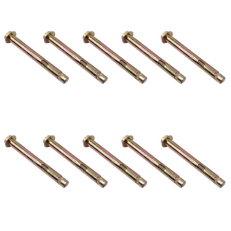 10Pcs Expanding Bolts,Carbon Steel Anchor Expansion Bolt,M6*80MM Expanding Bolts,For Wall
