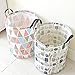 Pauwer Fabric Nursery Hamper Canvas Laundry Basket Foldable with Waterproof PE Coating Large Storage Laundry Hamper for Kids Boys and Girls Office, Bedroom, Clothes, Toys(17.3
