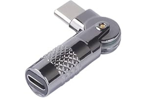 Aluminum Type C / USB to / USB Adapter 90 Degree Rotation for Smartphones Laptop Data Transfer 60W Fast Charging Devices