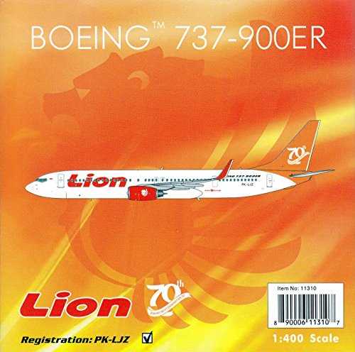PHX1528 1:400 Phoenix Model Lion Air Boeing 737-900ER Reg #PK-LJZ (pre-painted/pre-built)