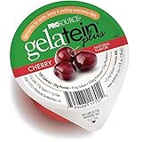 GelaTein Plus Cherry: 20 Grams of Protein. Ideal for Clear Liquid Diets, swallowing Difficulties, bariatric, Dialysis and Oncology. Great pre or Post-Workout Snack. (36 Pack)