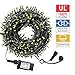 HYH Christmas String Lights 105Ft 300 LEDs with UL Certified End-to-End Expandable Plug, 8 Modes Waterproof Outdoor Indoor Fairy String Lights for Party, Christmas Tree, Holiday Decoration(Warm White)