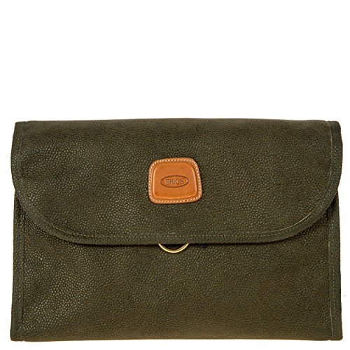 Bric's Life Tri-Fold Traveler Organizer Toiletry Kit, Olive