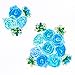 Bande Masking Tape Flowers Stickers bundle of 1 Classic Roses Stickers Roll (BDA223) & 1 Classic Blue Roses Stickers Roll (BDA229), with a Message Card, Pink&Blue Rose
