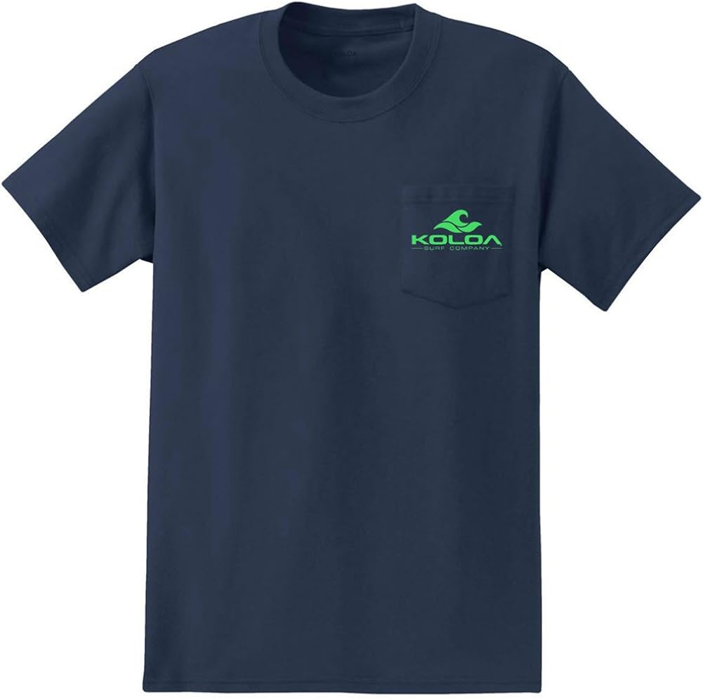 Koloa Surf Pocket Logo Tee Classic 2-Sided Wave Logo Heavy Cotton T-Shirts