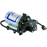 PENTAIR SHURFLO 2088-394-144 Automatic Demand Diaphragm Pump, 115VAC, 45 PSI, 3.0 GPM, Switch Control, Polypropylene Housing, Viton Valve, Santoprene, Chemically Resistant