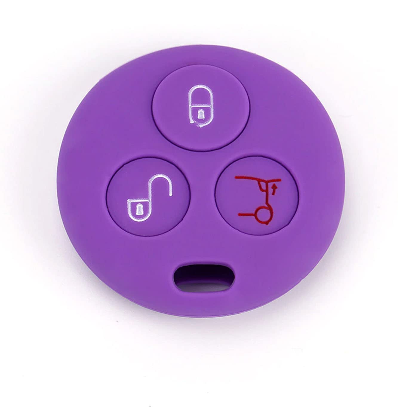 SALPIE Silicone Cover for Smart 450 3 Buttons, Car Key Cover Smart 450 (Purple)