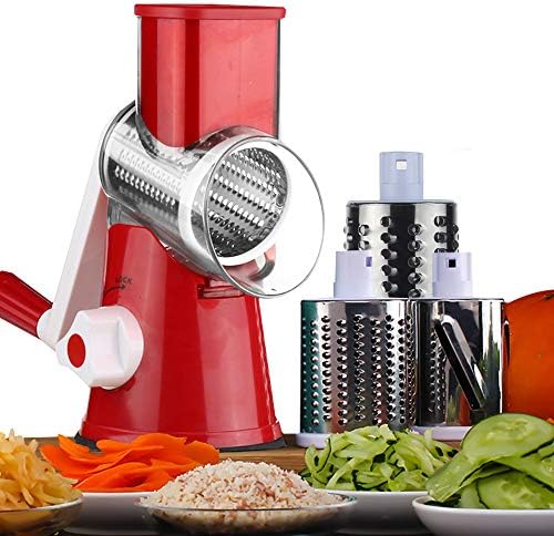 Rotary Kaasrasp Shredder 5-in-1 Tumbling Box Mandoline Groente Julienne