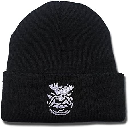 YUGY Hulk Angry Face Beanie Embroidery Knitted Hats Caps
