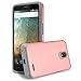 ZTE Sonata 3 Case, RANZ Grey with Rose Gold Hard Impact Dual Layer Shockproof Bumper Case for ZTE Sonata 3 / ZTE Prestige/ZTE Avid Plus/ZTE Chapel/ZTE Maven 2