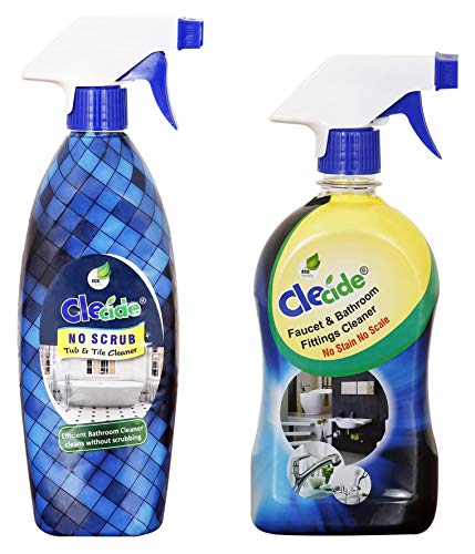 Clecide Combo Of Tub & Tile Cleaner Trigger Spray and Faucet & Bathroom Fittings Cleaner Trigger Spray