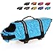 HAOCOO Dog Life Jacket Vest Saver Safety Swimsuit Preserver with Reflective Stripes/Adjustable Belt Dogs?Blue Bone,S