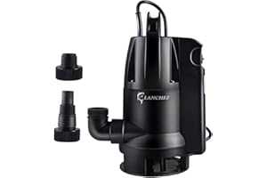 Lanchez 1/2 HP Submersible Water Sump Pump with Built-in Float Switch for Clean/Dirty Water Draining Transfer, 25ft Power Cord