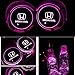 Alichee LED Car Logo Cup Holder Pad 7 Colors Changing USB Charging Mat LED Cup Mat Car Atmosphere Lamp Decoration Lights 2PCS for Honda Accessories