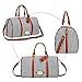 LXY Womens Overnight Weekender Travel Bag Canvas Duffle Bag Carry on Tote Luggage Underseat Bag(Blue)