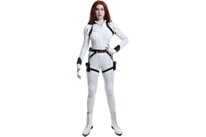Cosplay.fm Women's White Widow Bodysuit Jumpsuit Cosplay Costume